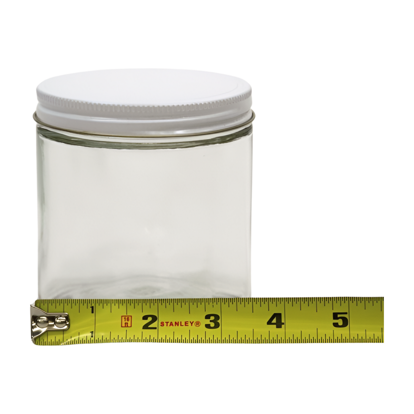 16 oz. Glass Bait Jar with metal cap