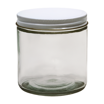 16 oz. Glass Bait Jar with metal cap