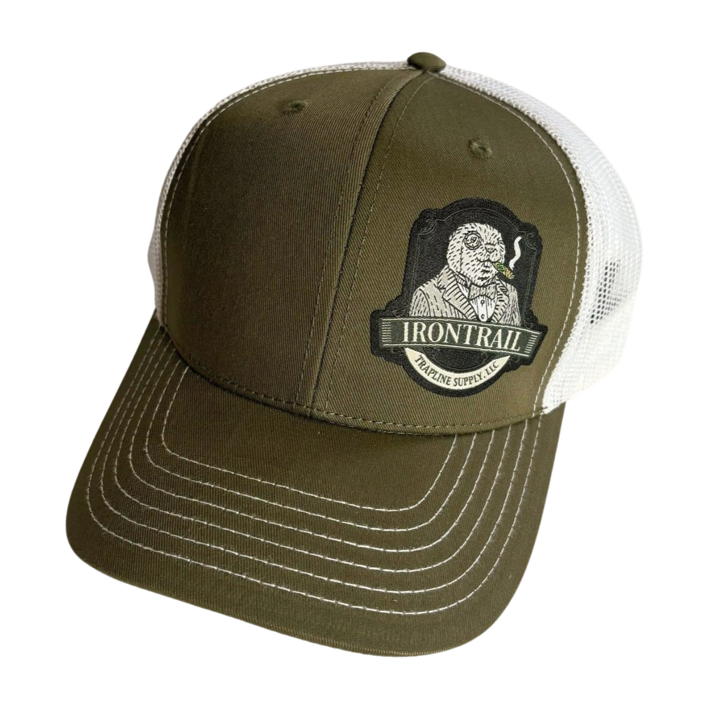 IronTrail Beaver Trucker Hat - Green/White