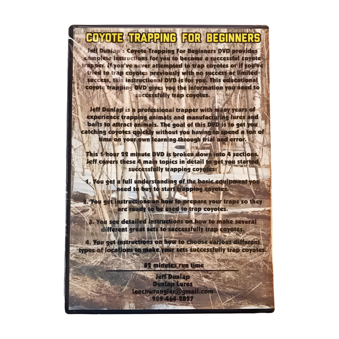 Coyote Trapping For Beginners - Jeff Dunlap- DVD